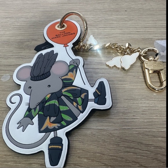 Marc Jacobs Black and Gold Bag charm /Key Holder - Picture 7 of 8